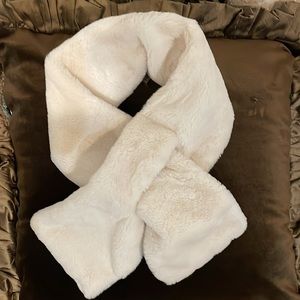 Calvin Klein Creamy Faux Fur Scarf